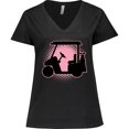 thumbnail image 3 of Inktastic Golfing Girls Golf Cart Women's Plus Size V-Neck T-Shirt, 3 of 5
