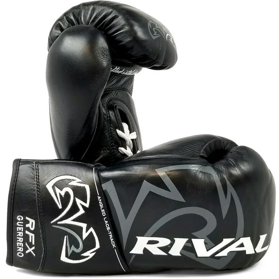 Rival Boxing RFX-Guerrero SF-H Lace-Up Pro Fight Gloves - 8 oz. - Black