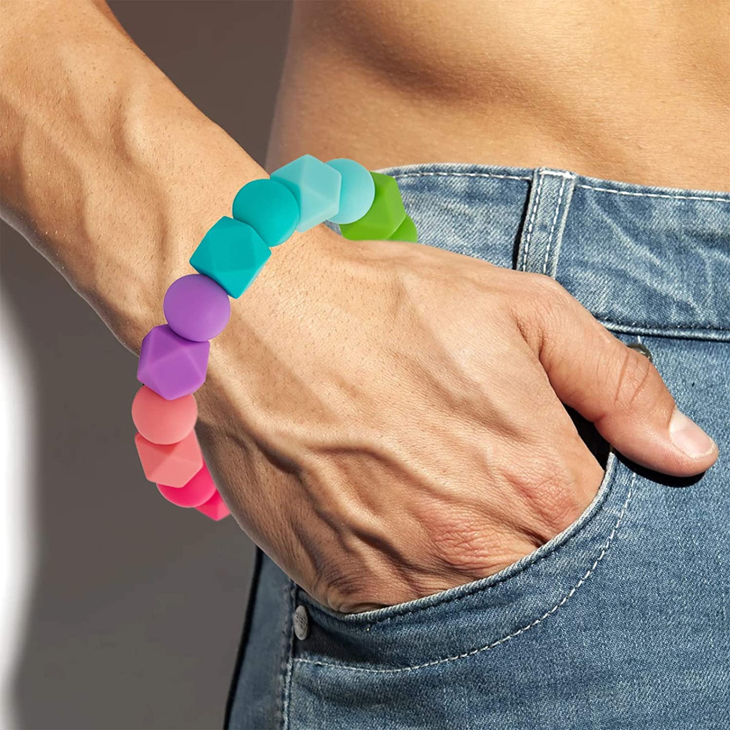 Sensory Bracelets for Girls Boys Fidget Bracelet for Kids 5-8 8-12 with  Autism ADHD Anxiety or Teething Needs Stretchy Coil Chew Bracelet Sensory  Chew Toys 15 Pack - BPA Free Style B