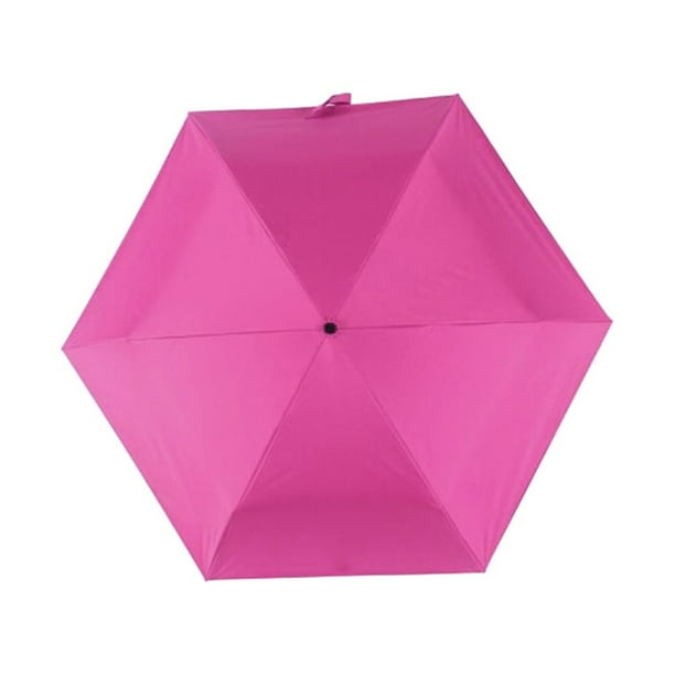 Matsuzay Paraguas portátil ligero con rotación para protección solar Paraguas plegables retráctiles rosa rojo Type3 NO3