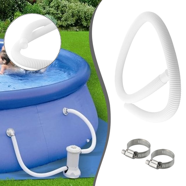 Mosiee For Intex 1.25" Accessory Hose 32Mm Swimming Pool Pipe 1.5M Long Pool Pump Replacement Hose With Clips