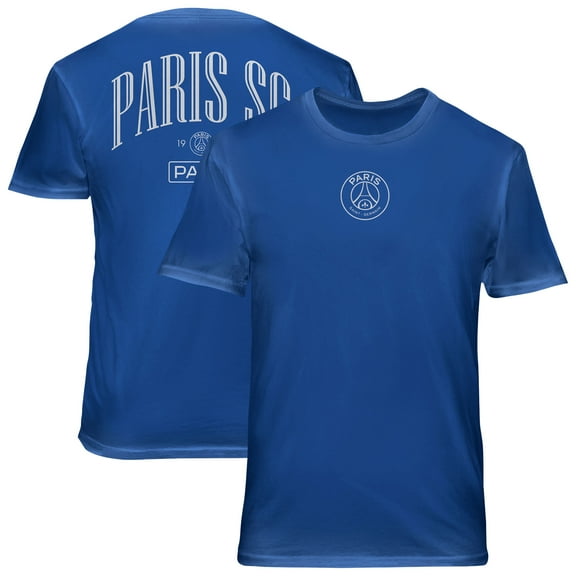 Men's 1863FC Blue Paris Saint-Germain Back Wordmark Soft Wash T-Shirt