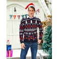 thumbnail image 6 of Purcoar Matching Family Christmas Sweater Reindeer Snowflakes Pullover, 6 of 10