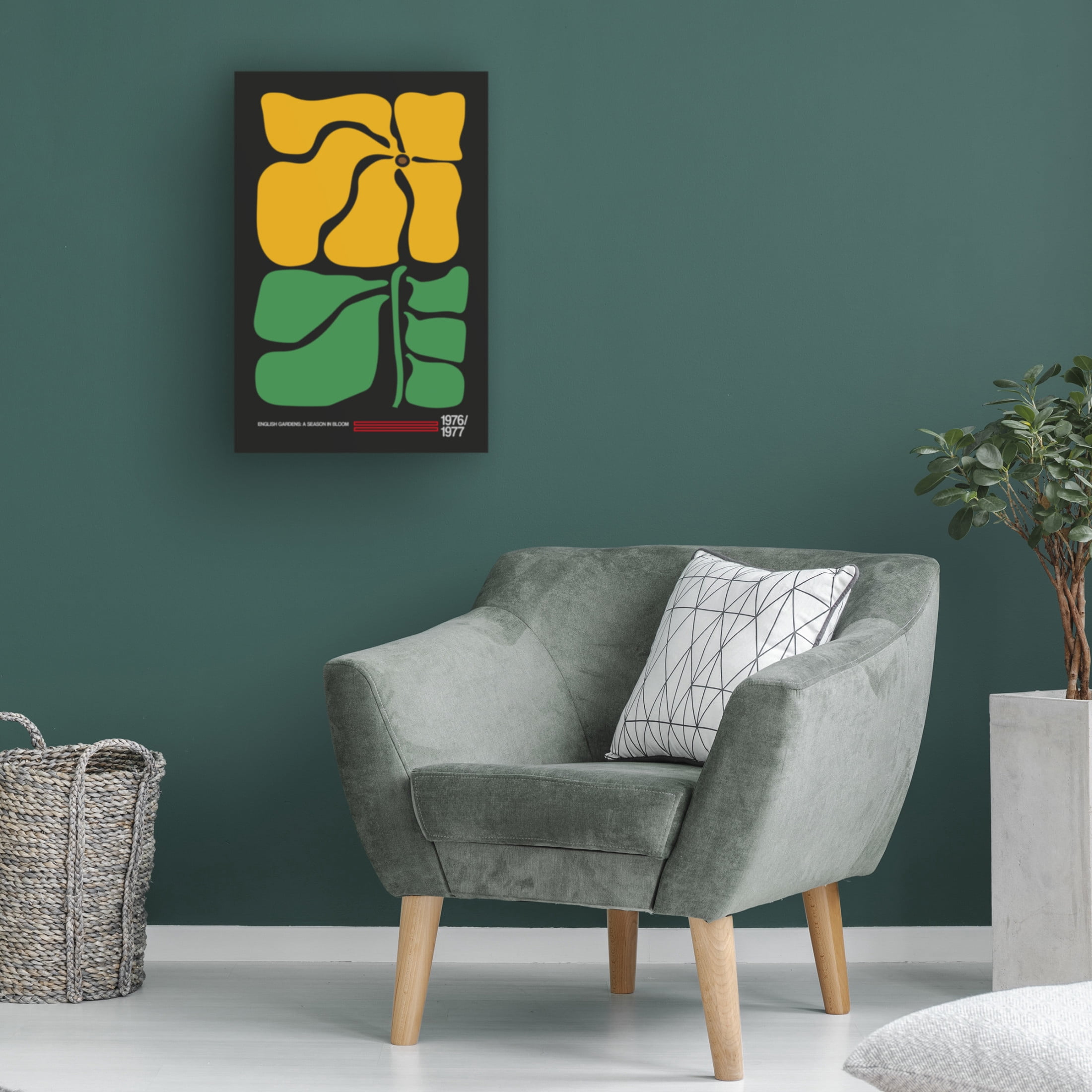 Trademark Fine Art Frances Collett  English Gardens Grey Canvas Wall Art