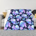 thumbnail image 3 of Throw Blanket for Couch, flower Skull star Super Soft Fuzzy Comfy Warm Throw Blanket, Cuteness Lightweight Cozy Plush Flannel Blanket & Throws for Sofa and Bed All Season, 3 of 5