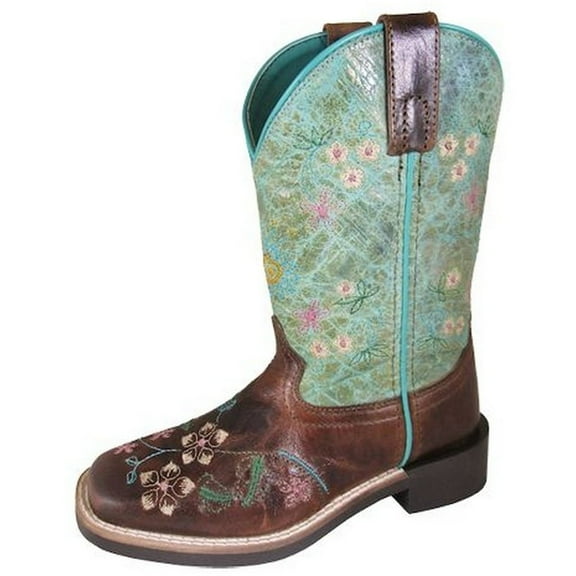 Smoky Mountain Western Boots Girls Wildflower Leather Brown 3023C