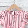 thumbnail image 6 of Girls Dresses Summer Stripe Dress Short Sleeve Dresses Striped Bowknot Waistband Dress 1 To 7 Years Casual Dresses,Size 5 Years-7 Years, 6 of 7