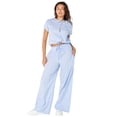 thumbnail image 2 of Celebrity Pink Women's and Women's Plus High Rise Pull On Wide Leg Pants, Sizes XS-XXXL, 2 of 5