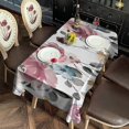 thumbnail image 6 of Pioneer Flower Floral Print Pattern Rectangle Tablecloth 60"x120",Waterproof Polyester Rectangle Table Cloth, Wipeable Spillproof Polyester Tablecloth for Dining, Camping, Indoor and Outdoor, 6 of 6