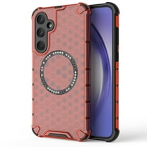for Samsung Galaxy A36 5G Phone Case, Magnetic Case [Compatible with Mag Safe] Translucent Honeycomb Pattern Slim Shockproof Anti-fall Anti-Fingerprint Protective Cover for Samsung Galaxy A36 5G,Red