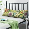 thumbnail image 2 of Bohemian Paisley Body Pillow Cover 20x54 - Colorful Geometric Art Long Pillow Case, Invisible Zipper Closure, Cozy & Skin-Friendly for Maternity & Office Use, 2 of 7