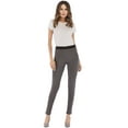 thumbnail image 5 of BodiLover, Women's, Ankle Length Performance Pants with Side Zipper, Gray, 12, 5 of 7