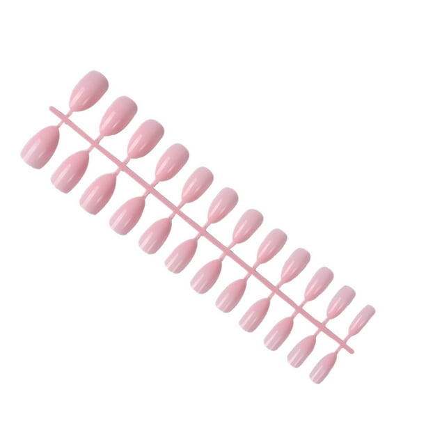 Vogacara 24 piezas de uñas postizas para mujer, bricolaje, herramientas de decoración de manicura falsa, accesorio de decoración de moda, puntas de Juegos de manicura Rosa claro Vogacara CE011429-11