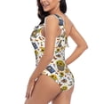 thumbnail image 4 of Sikiie Picnic Print Women One Piece Swimsuits Tummy Control One Shoulder Bathing Suits Ruffle Swimwear, From S to XXL-Large, 4 of 6