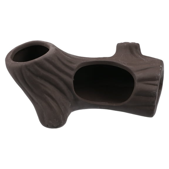 Unique Bargains Fish Tank Decoration Stone for Aquatic Pets to Breed Play Rest Brown 5.16x3.05x2.19 Inches