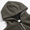thumbnail image 5 of YOIAVAIOY Mens Quarter Zip Fleece Hoodie Heavy Warm Pullover Hoodies Adjustable Drawstring Sweatshirt Fall Winter Outdoor Athletic Sweatshirt Coffee L, 5 of 10