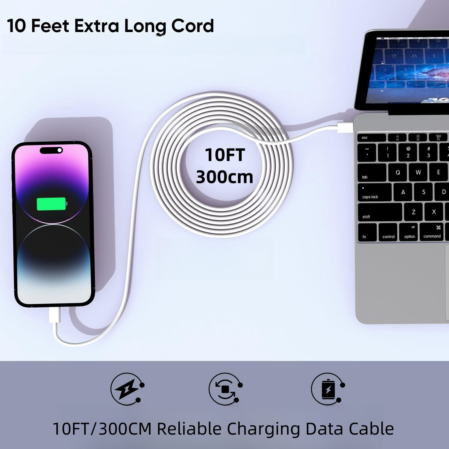 Gqohrt USB C 20W+20W Charger with Phone Charger, Dual Port USB Fast Wall Charger Block, 10FT Super Fast Charger Cable Included With phone14 13 12 11 X