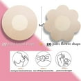 thumbnail image 5 of 40 Pairs Nipple Covers For Women Disposable Invisible & Natural Satin Nipple Stickers Petals Breast Pasties, 5 of 8