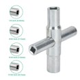 thumbnail image 4 of 2 Pcs Durable Small Compact Portable Practical Rotatable Gas Tap Wrench 4 Way Valve Key, 4 of 4