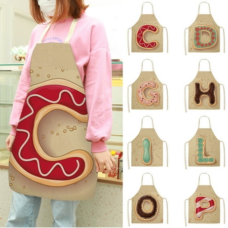 

Beechoice Letter Apron Alphabet Bib Apron with Adjustable Neck for Men Women Suitable for Home Kitchen Cooking Waitress Chef Grill Bistro Baking BBQ Cobbler Apron