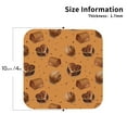 thumbnail image 2 of Drink Coasters, Chocolate Pattern No.9050 -PVC Leather Coasters Sets of 4 for Tabletop Protection - Bar Accessories, Coasters for Drinks Cup Aesthetic Coasters Home Office Decor Square, 2 of 5