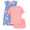 Pink/Blue Starfish, variant on Toddler Pajama Set, 3-Piece, Sizes 12M-5T