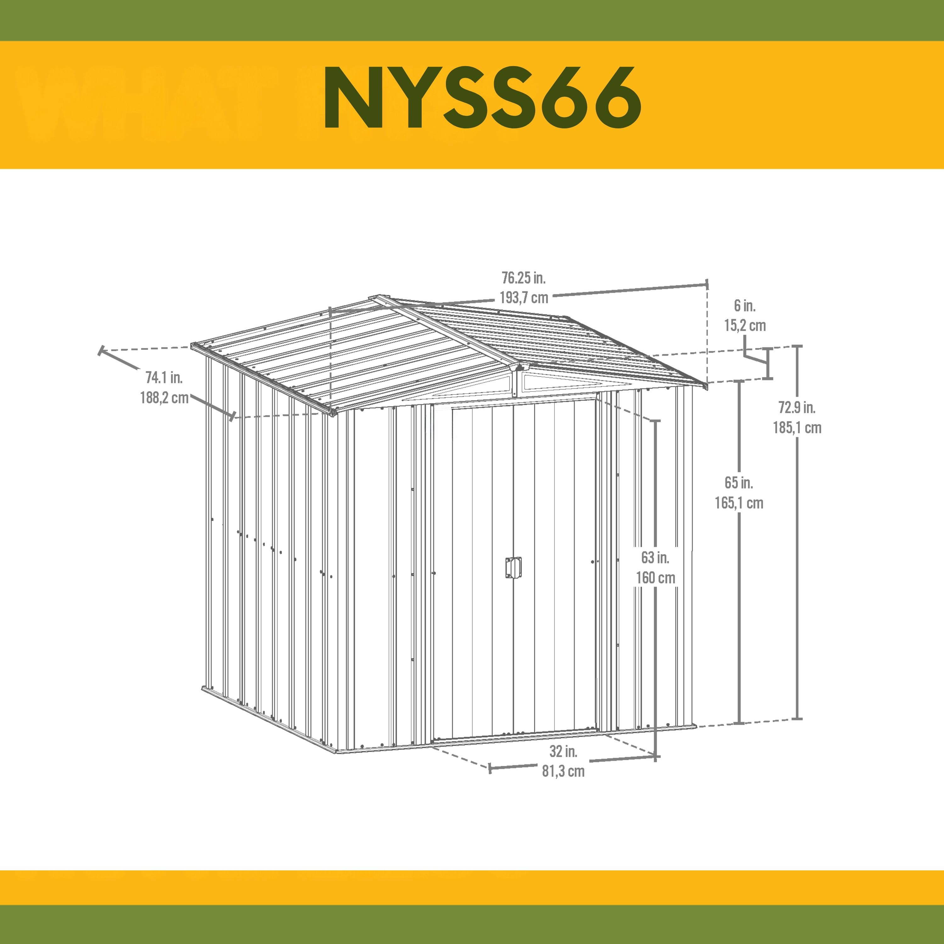Steel Storage Shed - USA-Made with Galvanized Steel, Lockable Sliding Doors, Low Gable Roof - Ideal for Landscaping Tools, Lawn Mowers, Gardening Supplies, and Backyard Storage (Dark Grey, 6x6)