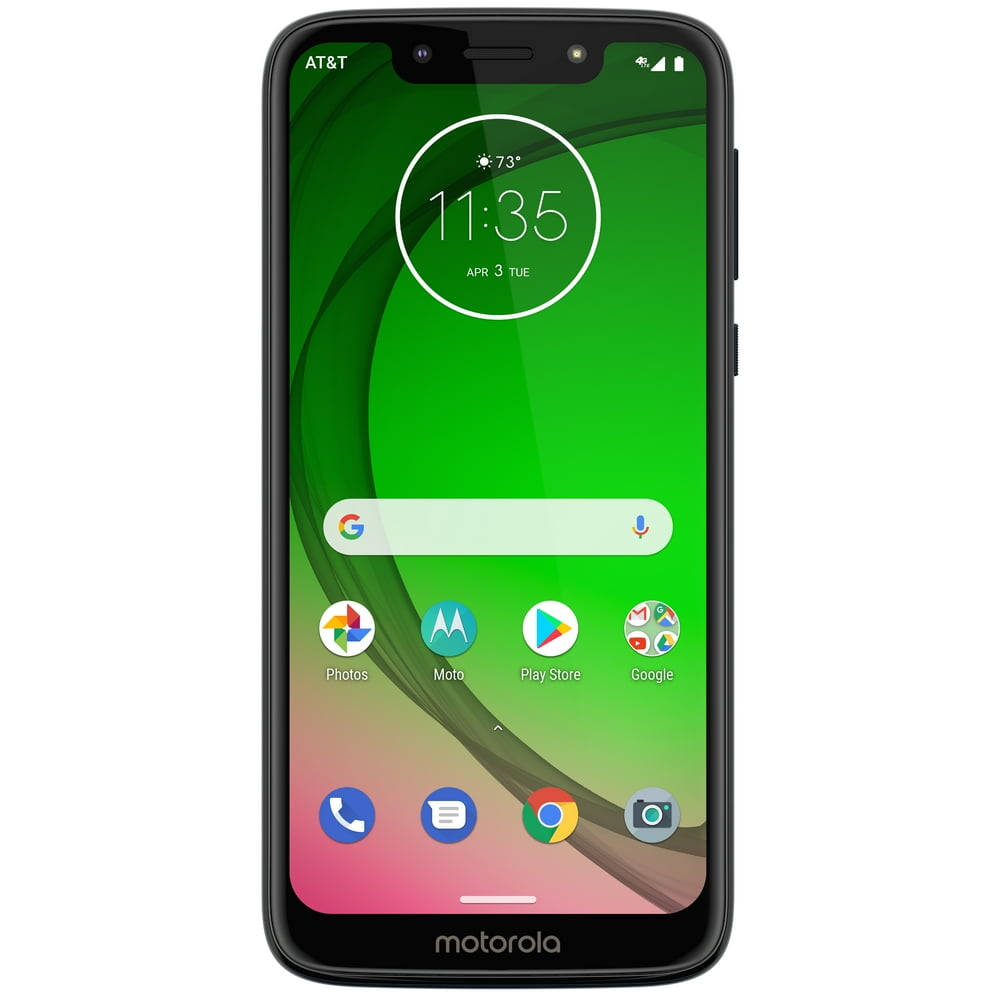 AT&T Motorola Moto G7 Play, 32GB, Deep Indigo Prepaid Smartphone