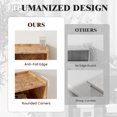 thumbnail image 4 of Gelloan Fluted Nightstand Set of 2, Bed Side Table with Drawer, Solid Wood Feet, Open Storage, End Table with Raised Edge, for Bedroom, Dorm and Small Spaces,Light Burl, 4 of 7