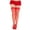 Red, variant on Women's Plus Size Fishnet Thigh High With Lace Top, Plus Size Fishnet Stockings