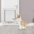 thumbnail image 5 of fankhu 4 Way Lockable Dog Cat Safe Flap Door Puppy Pets Plastic Gate (White XL), 5 of 8
