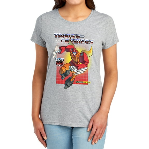 Transformers Hot Rod Women's T Shirt, Athletic Heather, Large