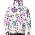 thumbnail image 5 of Bingfone Summer With Flamingo Men'S Drawstring Hoodie Long Sleeve Pocket Sweatshirts-4x-Large, 5 of 9