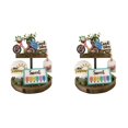 thumbnail image 1 of Summer Tier Tray Decorative Set - Wooden Kitchen Hierarchical Tray with Rural Farmhouse Logo for Tray Decoration*2 Pack, 1 of 9