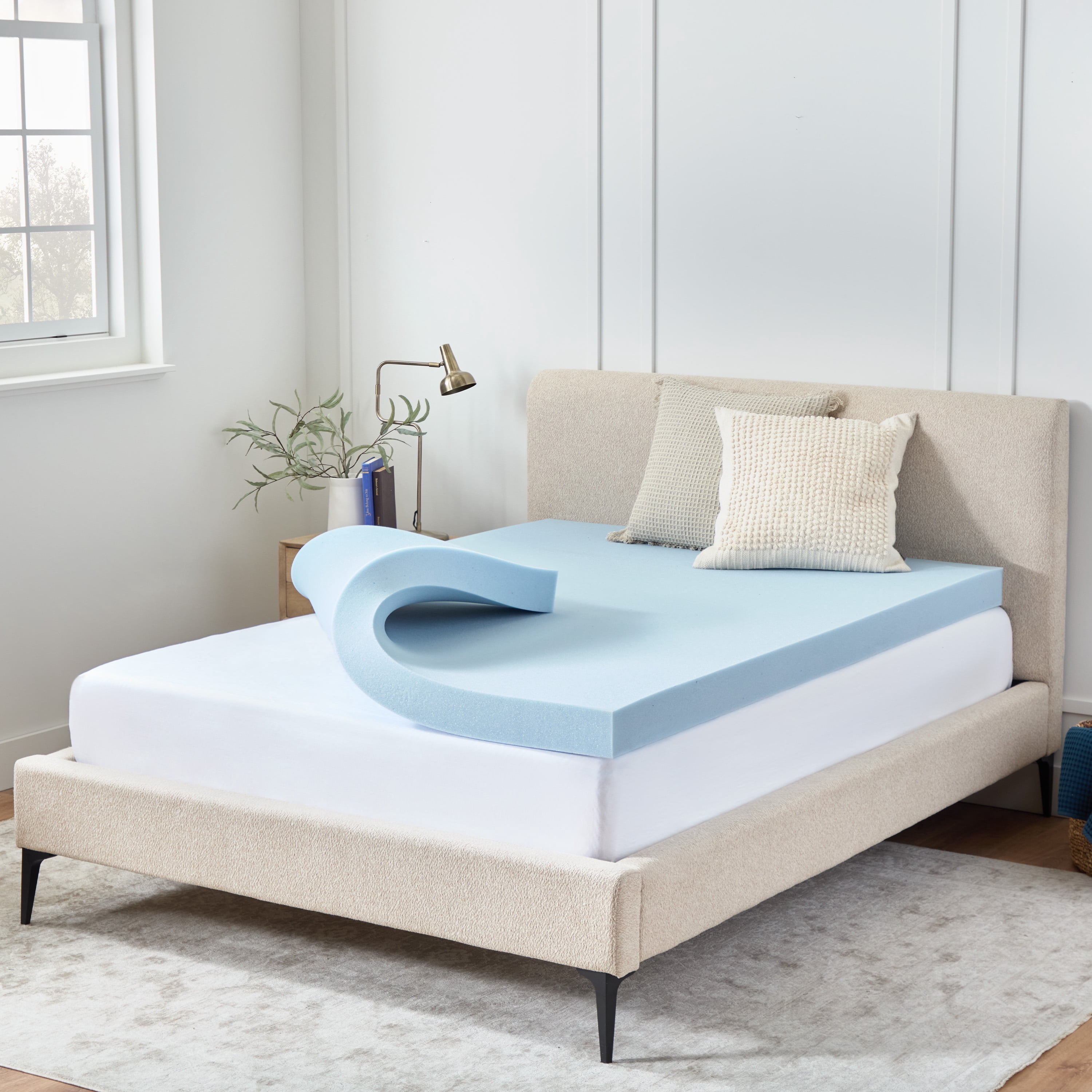 Mainstays 4" Memory Foam Mattress Topper, King