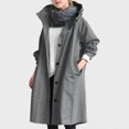 thumbnail image 2 of SDNall Kids Winter Solid Wool Blend Coat, Long Sleeve Mid Length Jacket with Hooded Pockets, 2 of 8