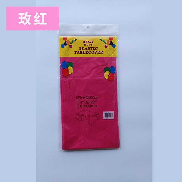 Manteles reutilizables de plástico sin BPA, cubierta de mesa de comedor de 54x72 pulgadas, tela desechable para fiestas, Picnic, Camping al aire libre, 1 unidad qym unisex