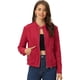 thumbnail image 1 of Chaqueta corta Allegra K Motera Cuello alto Rojo XS, 1 of 5