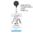 thumbnail image 2 of MUKA 50 Pcs Translucent Retractable Badge Reels with Vertical Style ID Card Badge Holders Sets, 2 of 8