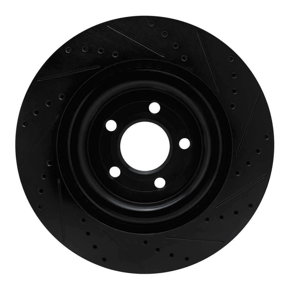 Dynamic Friction Company 633-54278L DFC Brake Rotor - Drilled And Slotted - Black
