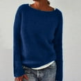 thumbnail image 2 of Aoochasliy Womens Sweaters Pullover Casual Solid Knit Shirts Blouse Loose Tops, 2 of 3