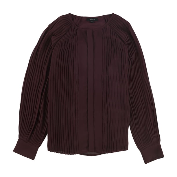 Alfani Blusa Dolman plisada para mujer, Púrpura, Mediana