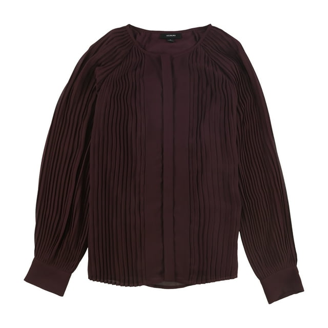 Alfani Blusa Dolman plisada para mujer, Púrpura, Mediana