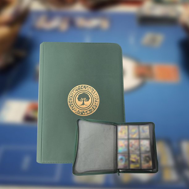 Carpeta de tarjetas Hugo estuche de transporte para tarjetas coleccionables dorado