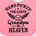 thumbnail image 4 of Inktastic Handpicked for Earth by My Grandpa in Heaven Angel Wings Boys or Girls Baby Bib, 4 of 4