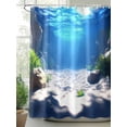 thumbnail image 2 of Fsddascl Ocean Summer Shower Curtain Set - 48" x 72" Washable Bathtub Curtain with 12 Hooks, Underwater Sunlight Rock Beach Sand Waterproof Fabric Stall Shower Curtains for Bathroom/Bathtub Décor, 2 of 6