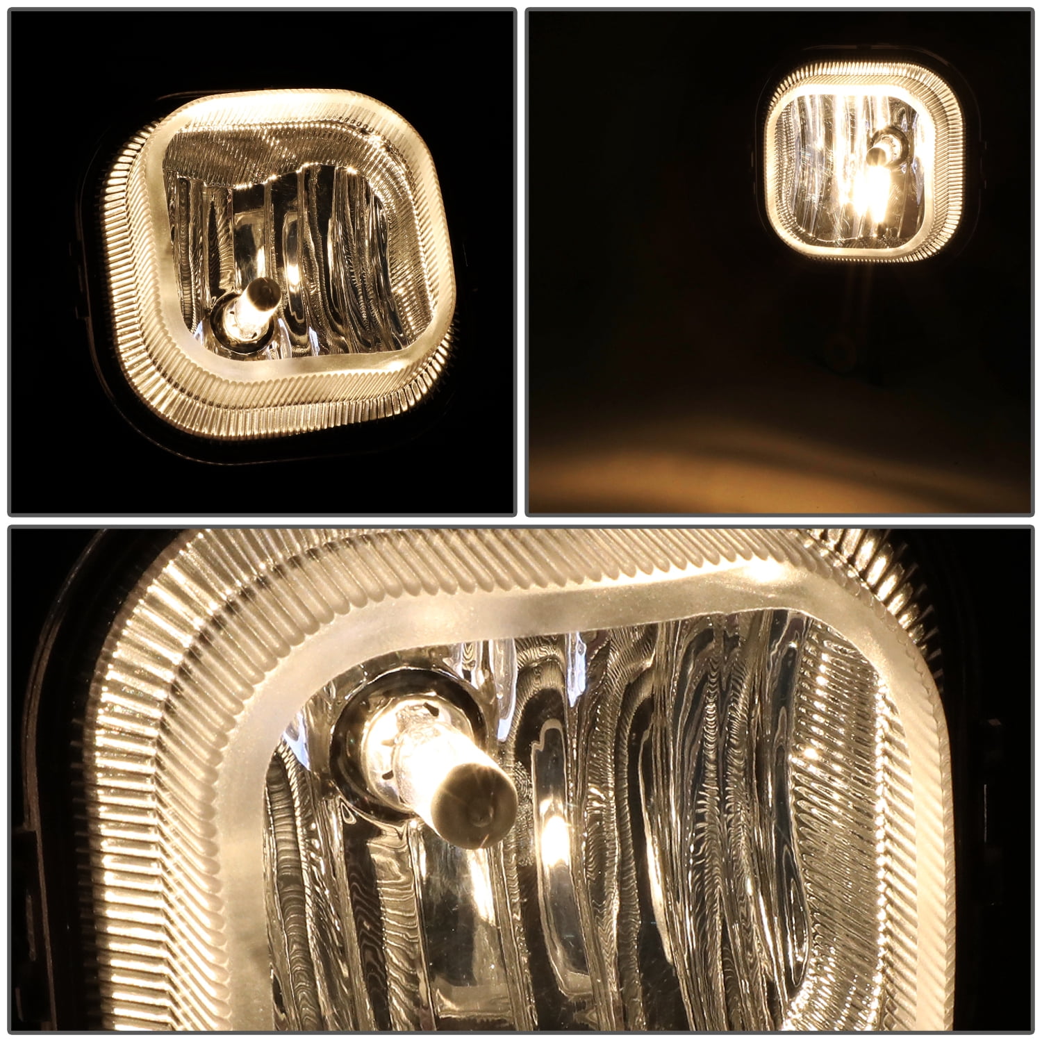 DNA Motoring FL-ZTL-332-CH For 2008 to 2010 Ford F250 F350 F450 F550 Super Duty Pair Front Bumper Driving Fog Light Lamps Clear Lens 09