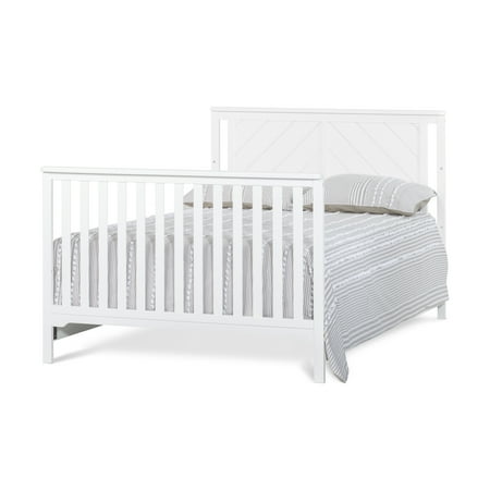 UPC: 0849801009696 | Child Craft Full Bed Rails for Quincy Stella Rylan Calder Hampton and Woodland Cribs Matte White