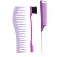 thumbnail image 3 of Juego de peine para peinar, juego de peine con cepillo de color para tinte para el cabello, juego de peine de dientes anchos diseñado para profesionales, 3 of 8