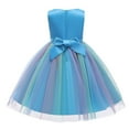 thumbnail image 3 of HAWEE Flower Girls Sequin Dress Rainbow Tutu Birthday Party Princess Dress Pageant Gown for Age 3-10 Years Old, 3 of 4